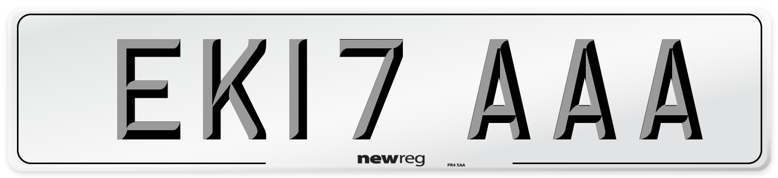 EK17 AAA Number Plate from New Reg
